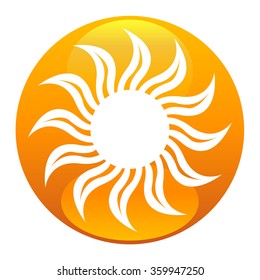 Drawing of sun. Vector illustration