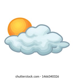 Drawing Sunny Weather Vector Illustration Stock Vector (Royalty Free ...