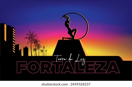 Drawing of the sunset in Fortaleza