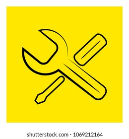 drawing support repair tools sign icon vector
