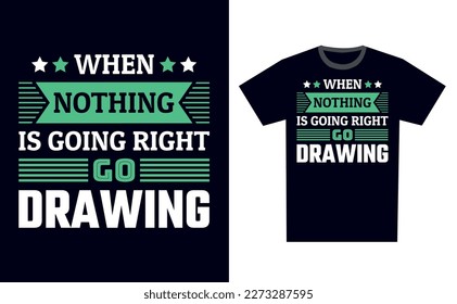 Vector de plantilla de diseño de camiseta de dibujo