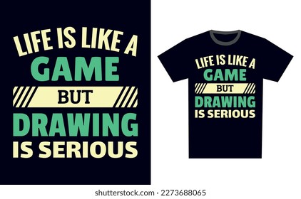 Vector de plantilla de diseño de camiseta de dibujo