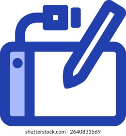 drawing tab icon blue style design