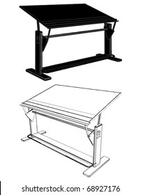 Drawing Table Vector 04