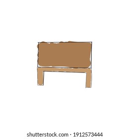 Tabla de dibujo. Ilustración vectorial. Mesa de madera.