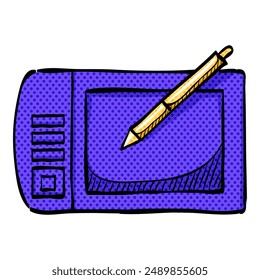 Drawing tablet halftone icon