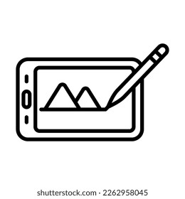 Dibujo Icono De Tablet Diseño Plantilla Vector De Diseño Signo De Ilustración Y Píxeles De Símbolo Perfecto