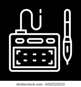 drawing tablet icon outline design
