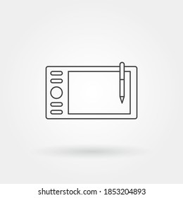 drawing tablet icon single