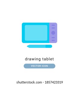 drawing tablet icon vector illustration. drawing tablet icon flat design.