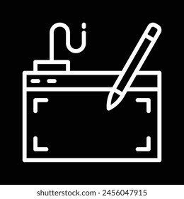 drawing tablet icon vector outline