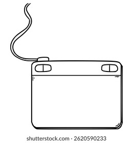 drawing tablet illustration hand drawn outline vector