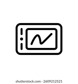 Drawing Tablet Outline Icon. Drawing Tablet Icon