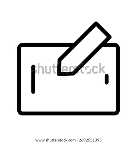 Drawing Tablet with Stylus Line Icon — Digital Sketch and E‑Signature