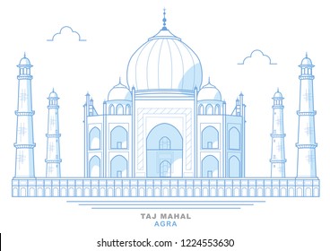 Taj Mahal Line Drawing Images Stock Photos Vectors Shutterstock