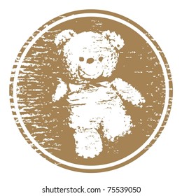 Drawing Teddy Bear In Circle Tearing