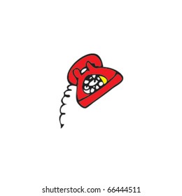 drawing of a telephone