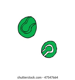 dibujo de pelotas de tenis