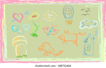 drawing that resembles a child's drawing