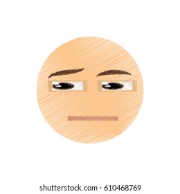drawing think emoticon image vector illustration eps 10