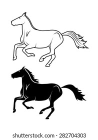 drawing thoroughbred stallion