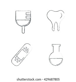 Drawing Time Clock Icons Set Draw 