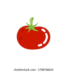 Drawing of a tomato. Editable vector.