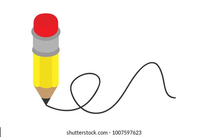 drawing tool pencil with line icon 