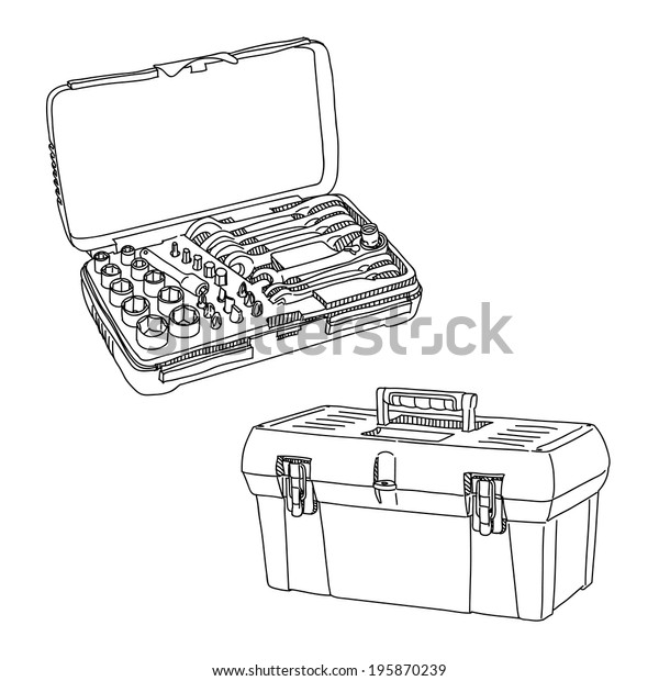 Drawing Tools Box Set Vector Illustration Stock Vector (Royalty Free ...