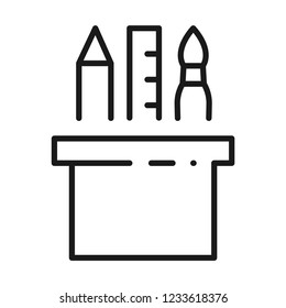 Drawing tools icon. Design symbol. Line style