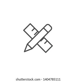 Drawing tools icon isolated on white background. Draw symbol modern simple vector icon for website or mobile app