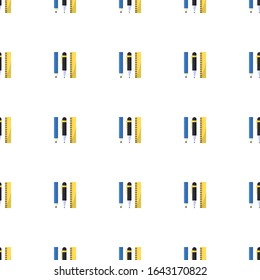 Drawing tools icon pattern seamless isolated on white background. Editable flat Drawing tools icon. Drawing tools icon pattern for web and mobile.