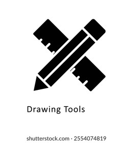 Drawing Tools vector Glyph Cricle Icon.Eps file 10