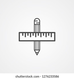 Drawing tools vector icon sign symbol