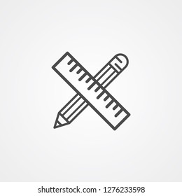 Drawing tools vector icon sign symbol