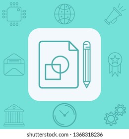 Drawing tools vector icon sign symbol