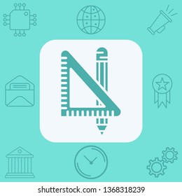Drawing tools vector icon sign symbol