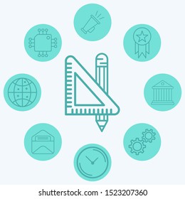 Drawing tools vector icon sign symbol