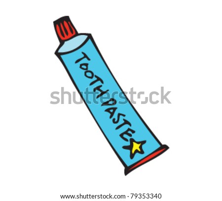 Drawing Toothpaste Stock Vector (Royalty Free) 79353340 - Shutterstock