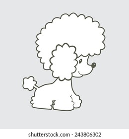 drawing toy for dogs for coloring book.illustration