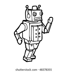 drawing of a toy robot