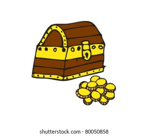 Drawing of a treasure chest