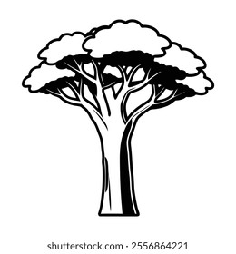 a drawing of a tree with a tree on it