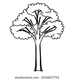 a drawing of a tree that has a tree on it