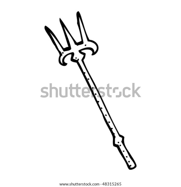Drawing Trident Stock Vector (Royalty Free) 48315265