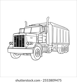 A drawing of a truck