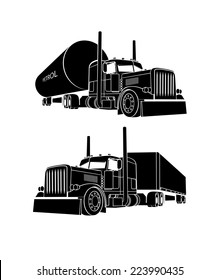 drawing of the truck transporting a load