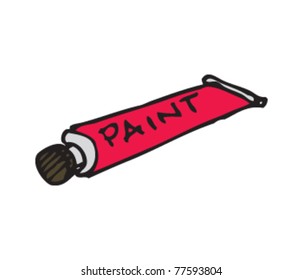 Drawing of a tube of paint