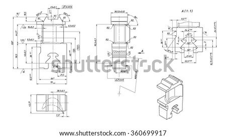 Drawing Turbine Blade 스톡 벡터(사용료 없음) 360699917 - Shutterstock