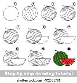 Drawing Tutorial Children How Draw Funny Stock Vector (Royalty Free ...